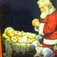 santa and baby Jesus